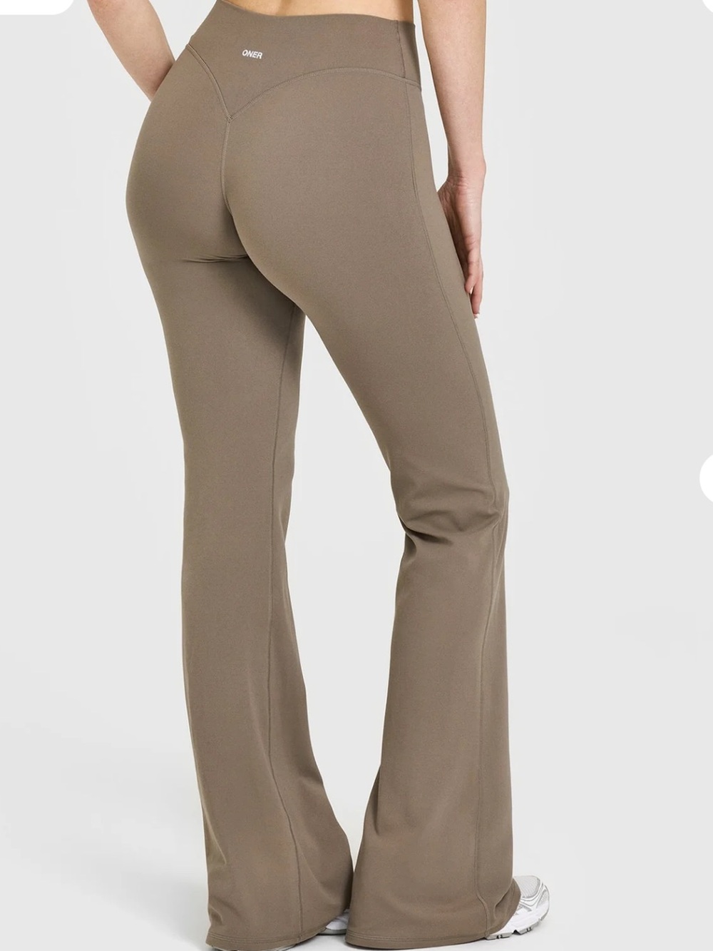 Oner Active SOFTMOTION™ FLARED PANTS WITH WHITE LOGO Moss Brown Small